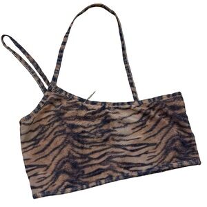 Jagger and Stone Campbell mesh tiger top, Size small